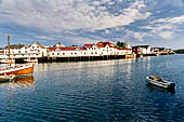 Le isole Lofoten Norvegia. Vista di Henningsvaer (Austvagoya). 